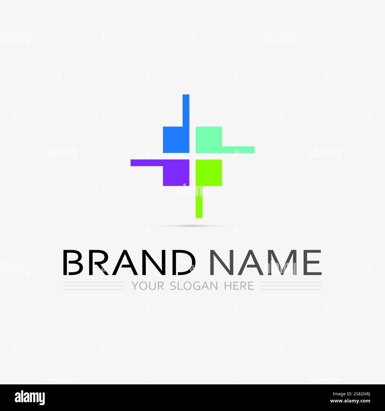 Disegno vettoriale del logo dell'edificio e dell'architettura, modello del logo immobiliare, icona del simbolo del logo Illustrazione Vettoriale