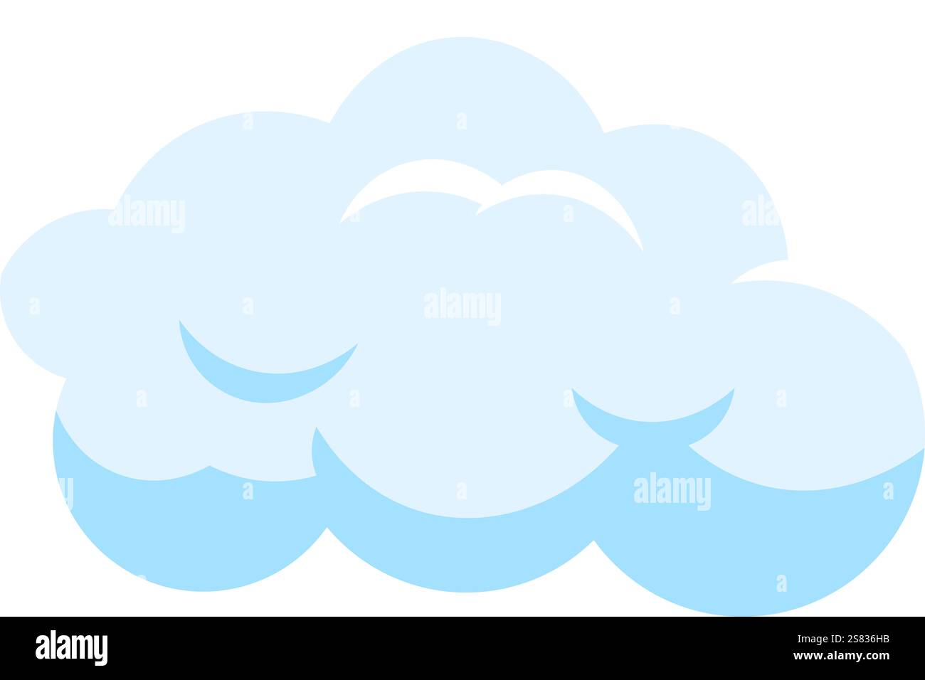 Nuvola azzurra che galleggia dolcemente in un cielo limpido, creando un'atmosfera serena perfetta per i progetti meteorologici e meteorologici. Ideale per il trasporto Illustrazione Vettoriale