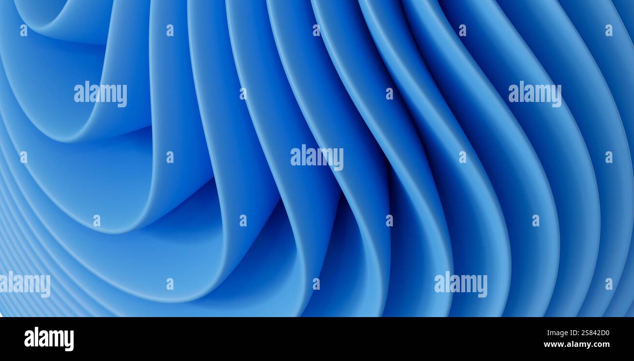 Sfondo della trama delle onde blu astratte Foto Stock