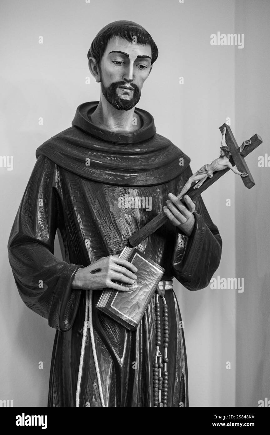 San Francesco d'Assisi. Chiesa di San Giacomo a Medjugorje, Bosnia ed Erzegovina. Foto Stock