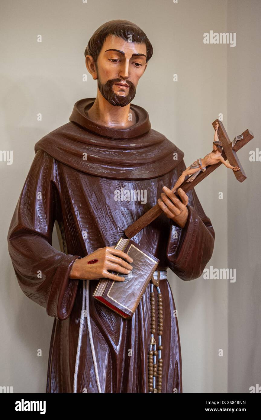 San Francesco d'Assisi. Chiesa di San Giacomo a Medjugorje, Bosnia ed Erzegovina. Foto Stock