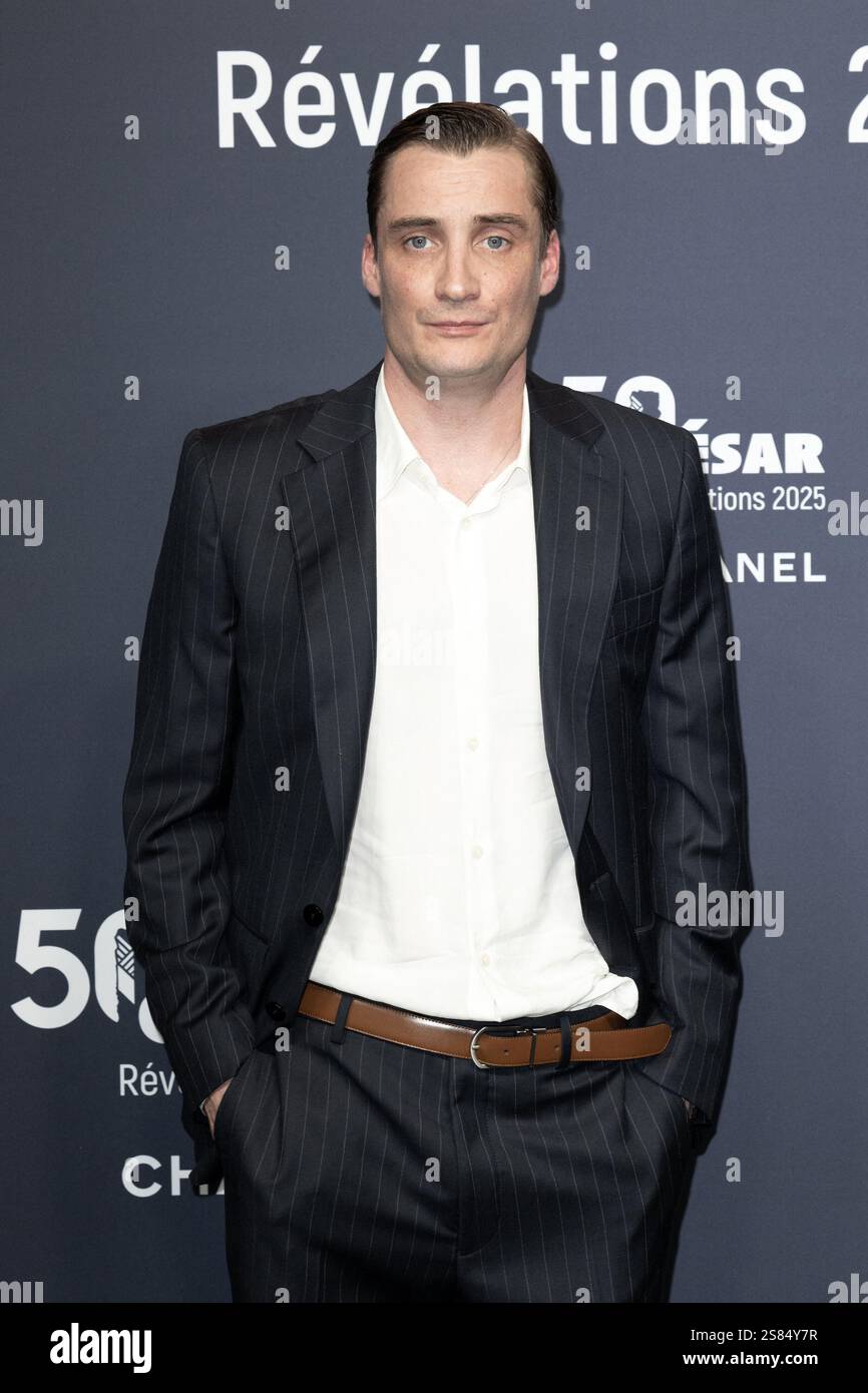 Pierre Lottin partecipa al Photocall "Cesar - Revelations 2025" al Pavillon Cambon il 20 gennaio 2025 a Parigi, Francia. Foto di David NIVIERE/ABACAPRESS. COM Foto Stock