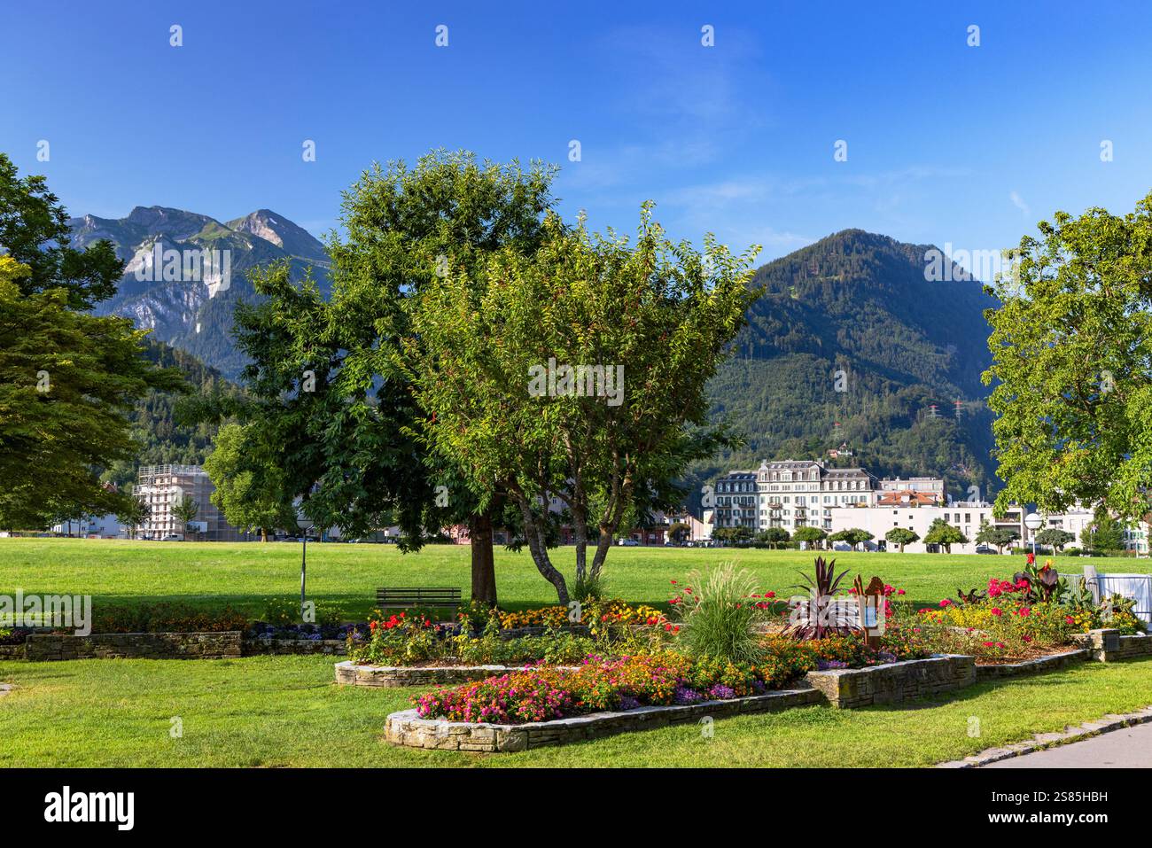 Parco Hohematte, Interlaken, Oberland Bernese, Svizzera Foto Stock