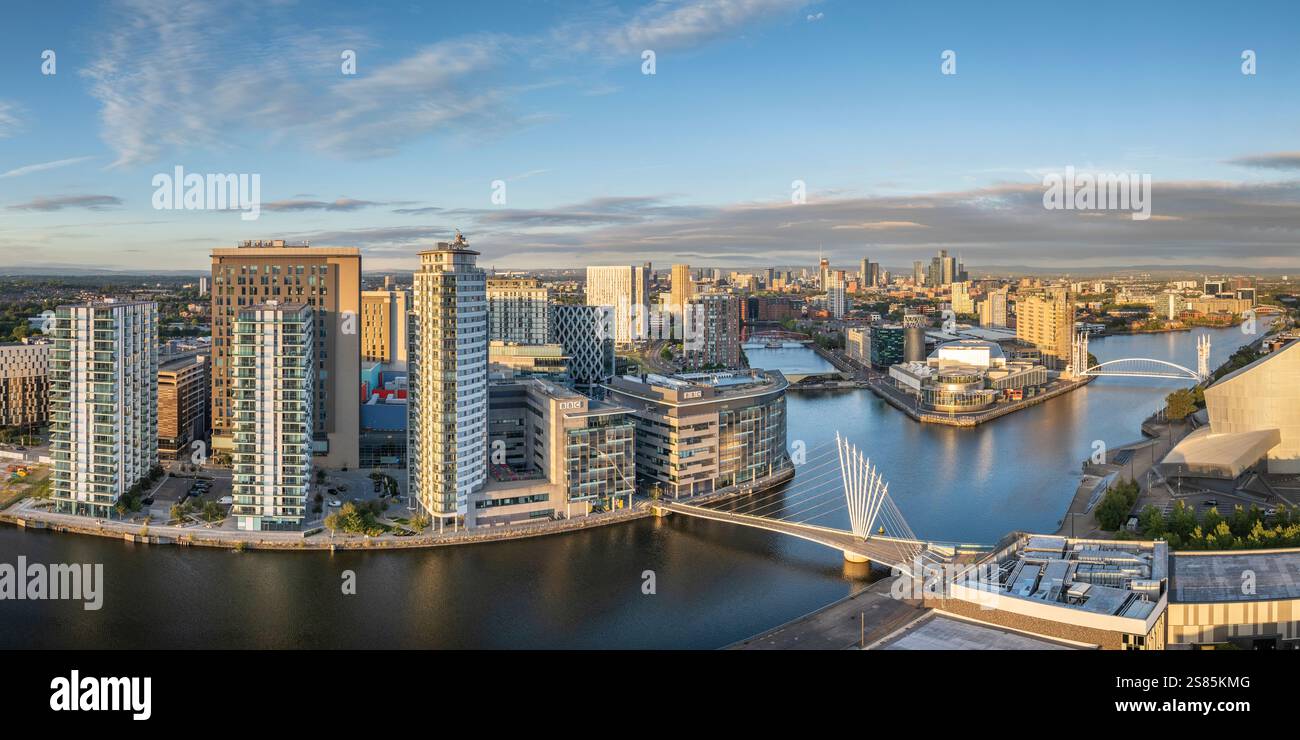 Media City, Salford Quays, Manchester, Lancashire, Inghilterra, Regno Unito Foto Stock