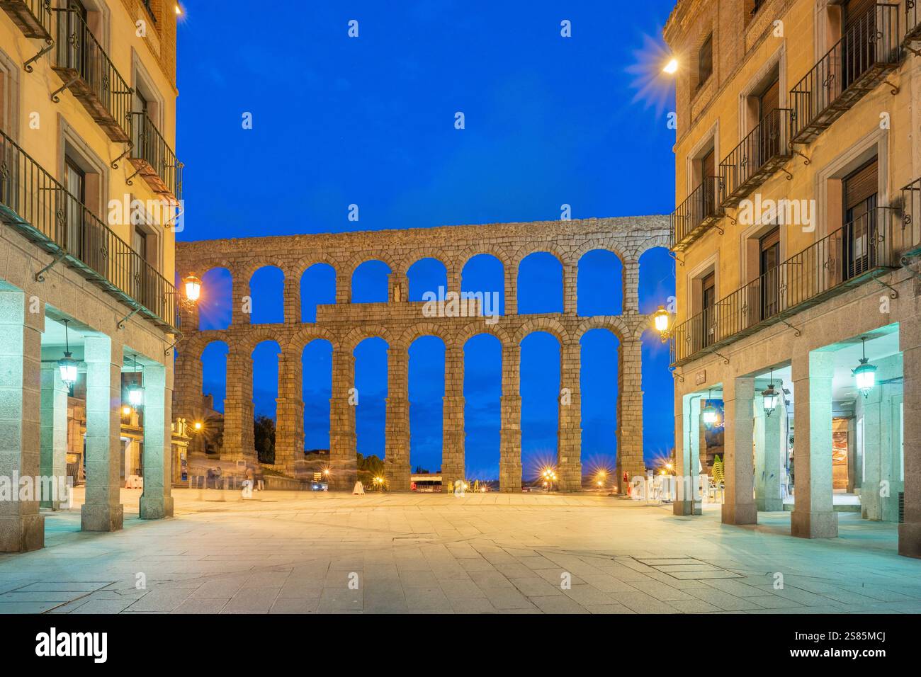 Acquedotto romano, UNESCO, Segovia, Castiglia e León, Spagna Foto Stock
