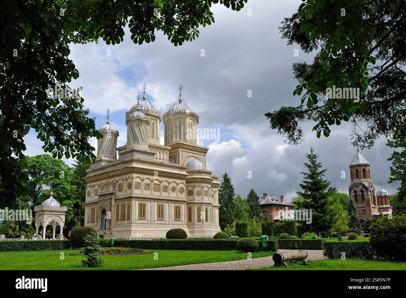 Cattedrale ortodossa rumena di Curtea de Arges, Arges, Romania Foto Stock