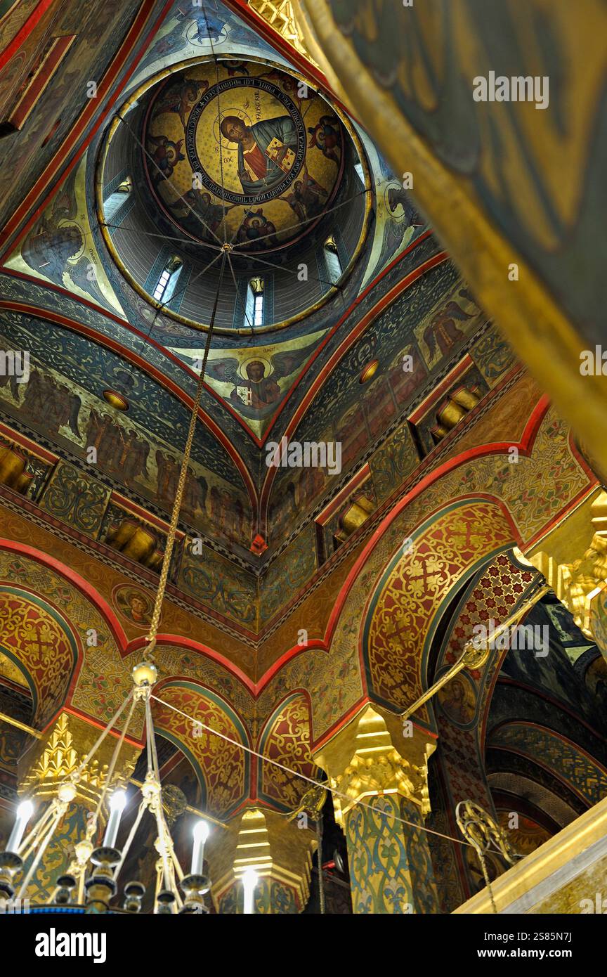 Cattedrale ortodossa rumena di Curtea de Arges, Arges, Romania Foto Stock
