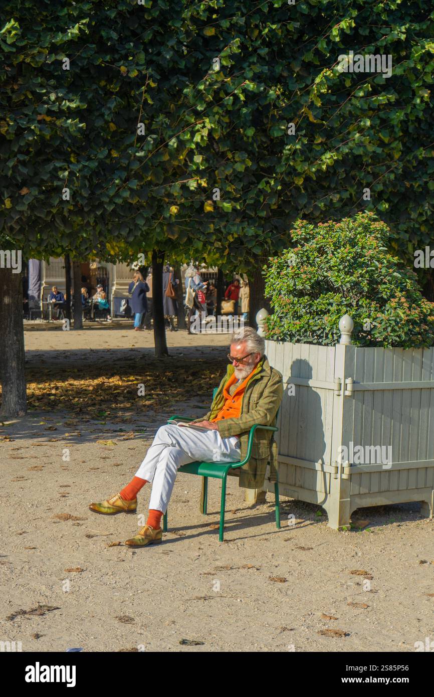 Jardin du Palais Royal, Paris, Francia Foto Stock