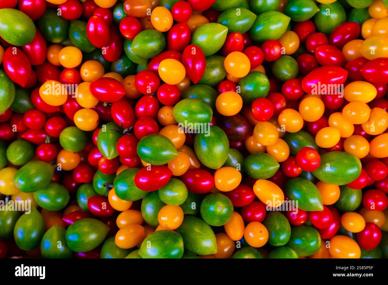 Pomodori ciliegini, Parigi, Francia Foto Stock