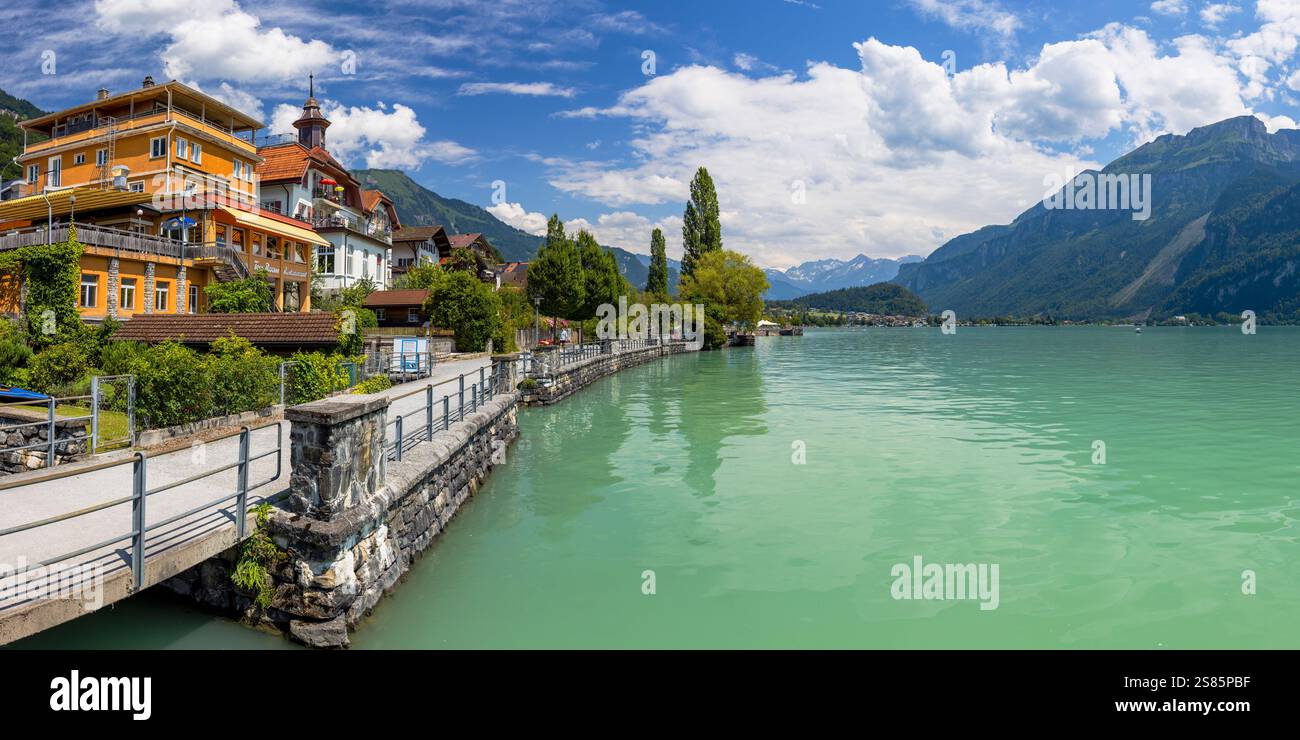 Lago di Brienz, Brienz, Oberland Bernese, Svizzera Foto Stock