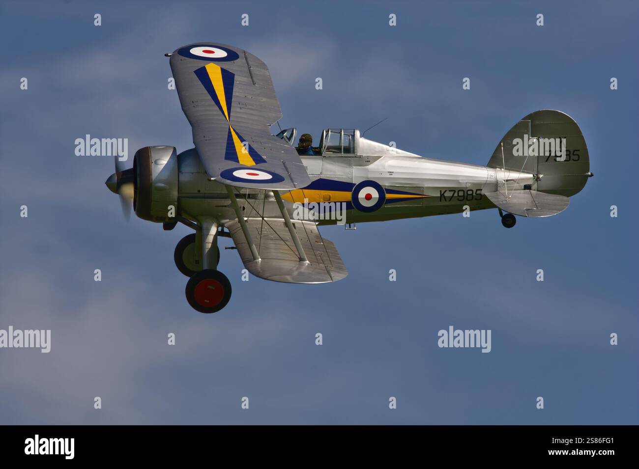 Gloster Gladiator Mk1 aereo in volo Foto Stock