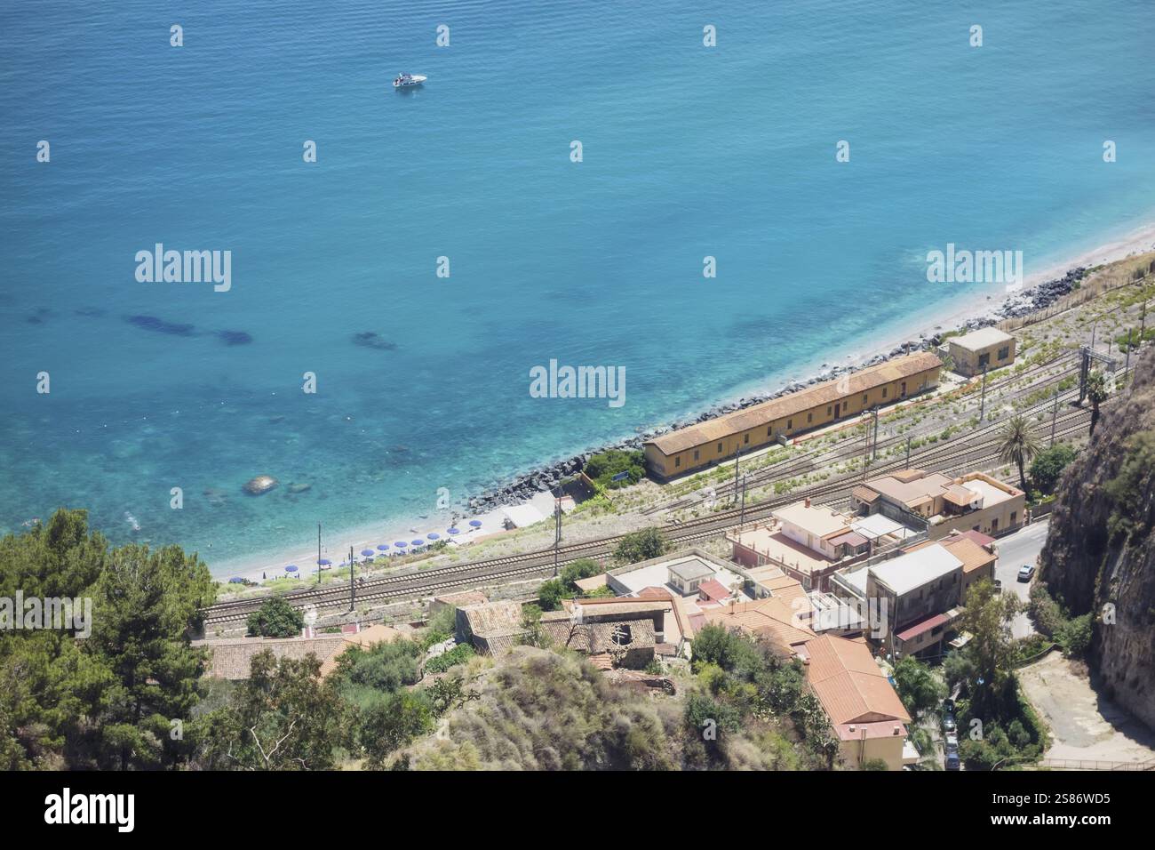 Un'immagine dell'oceano in Sicilia Italia Foto Stock