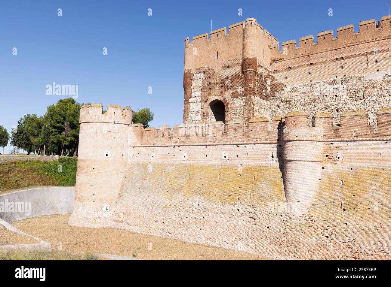 Castello di la Mota o Castillo de la Mota, Medina del campo, provincia di Valladolid, Castiglia e León, Spagna. Foto Stock