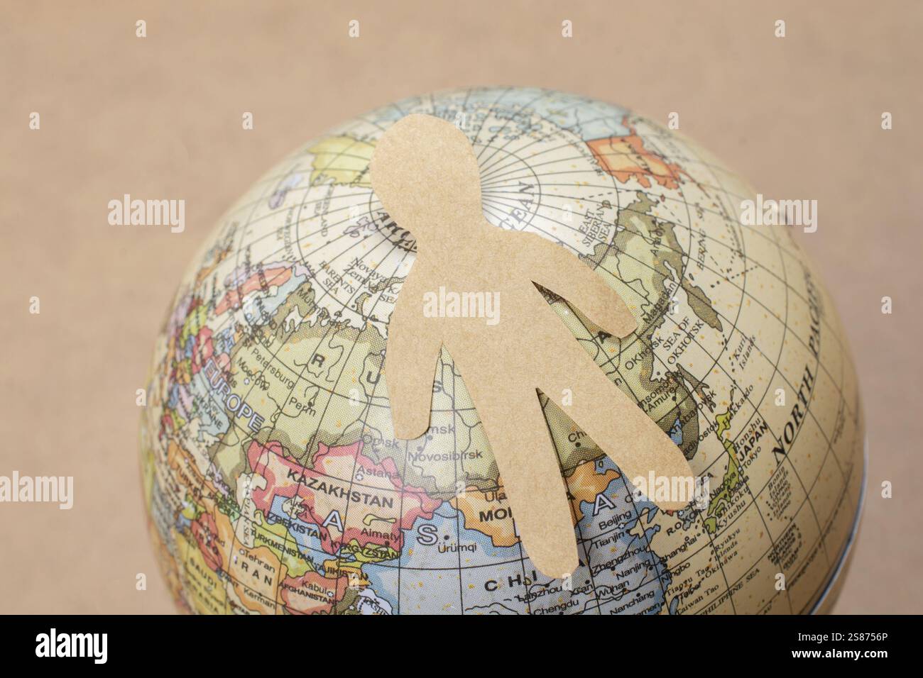 Modello di globo per l'ambiente e la conservazione. Concetti aziendali o formativi globali Foto Stock