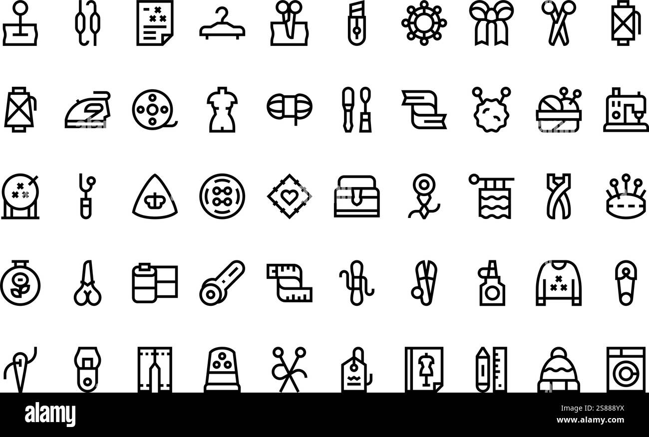 Raccolta di icone vettoriali di alta qualità con traccia modificabile. Ideale per progetti professionali e creativi Illustrazione Vettoriale