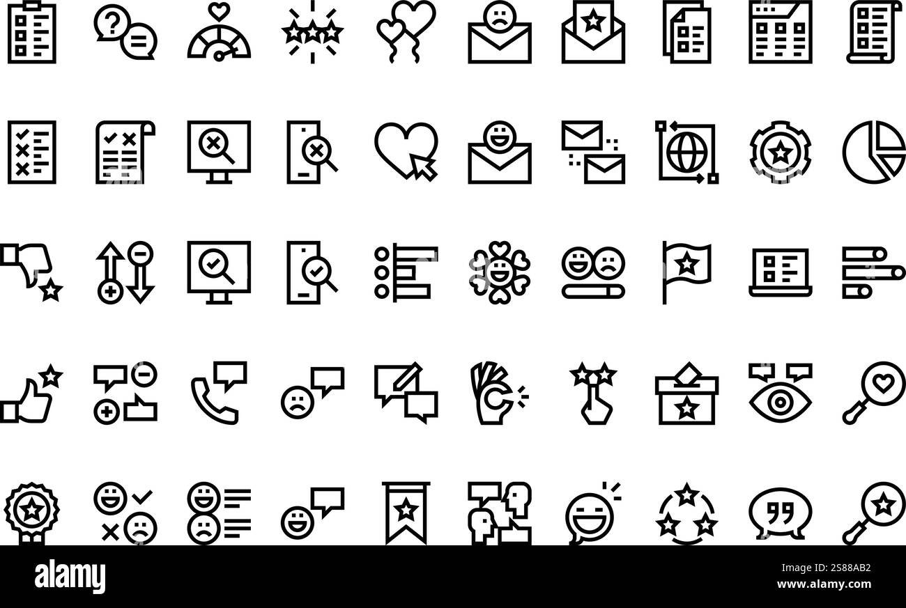 Raccolta di icone vettoriali di alta qualità con traccia modificabile. Ideale per progetti professionali e creativi Illustrazione Vettoriale