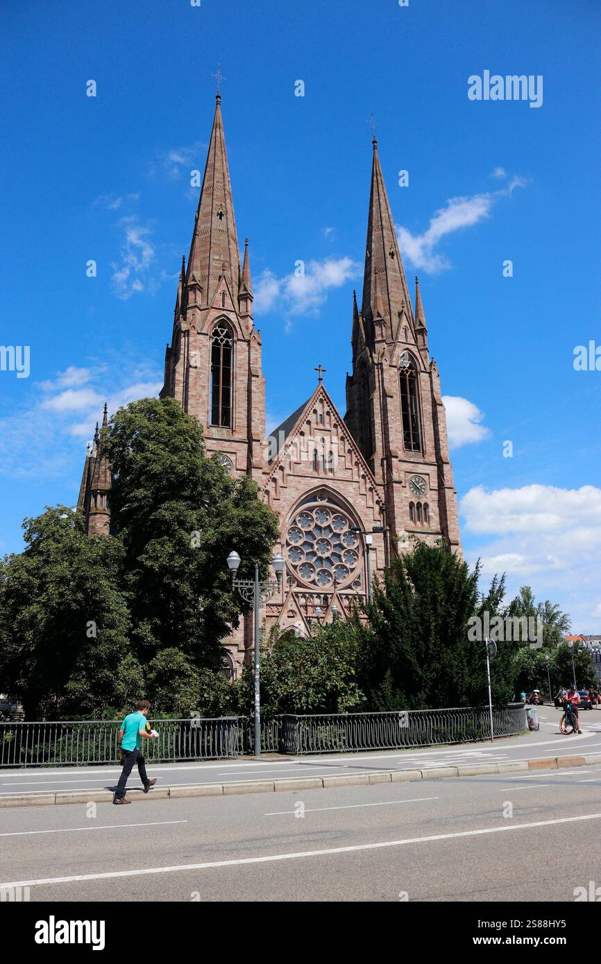 Paulskirche/ Eglise reformee Saint-Paul, Strassburg, Frankreich (nur fuer redaktionelle Verwendung. Keine Werbung. Referenzdatenbank: http://www.360-b Foto Stock