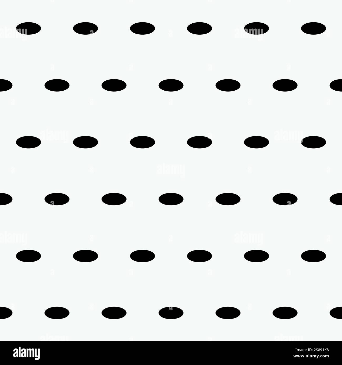 Linee semplici tratteggiate motivo vettoriale senza cuciture ovali neri allungati su carta da foglietto in tessuto bianco. Illustrazione vettoriale Illustrazione Vettoriale