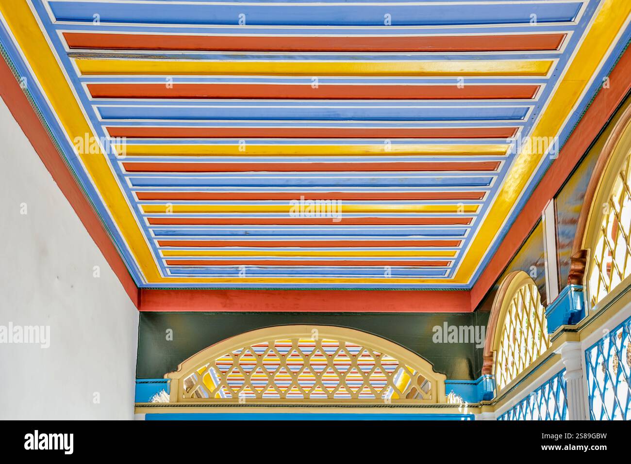Marocco, Marrakech. Dettagli del Palazzo Bahia. Foto Stock