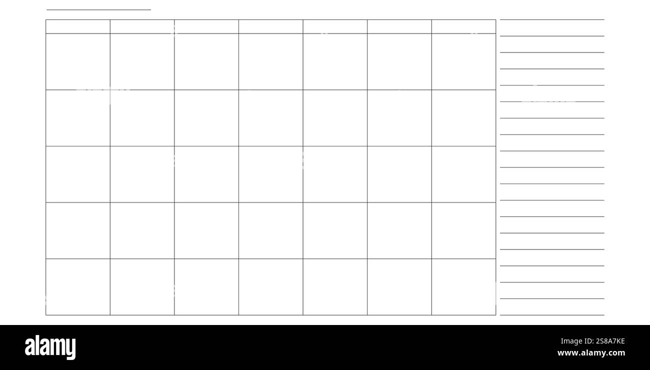 Layout tabella. Modello di griglia organizzato. Tabella di progettazione minima. Illustrazione vettoriale. Illustrazione Vettoriale
