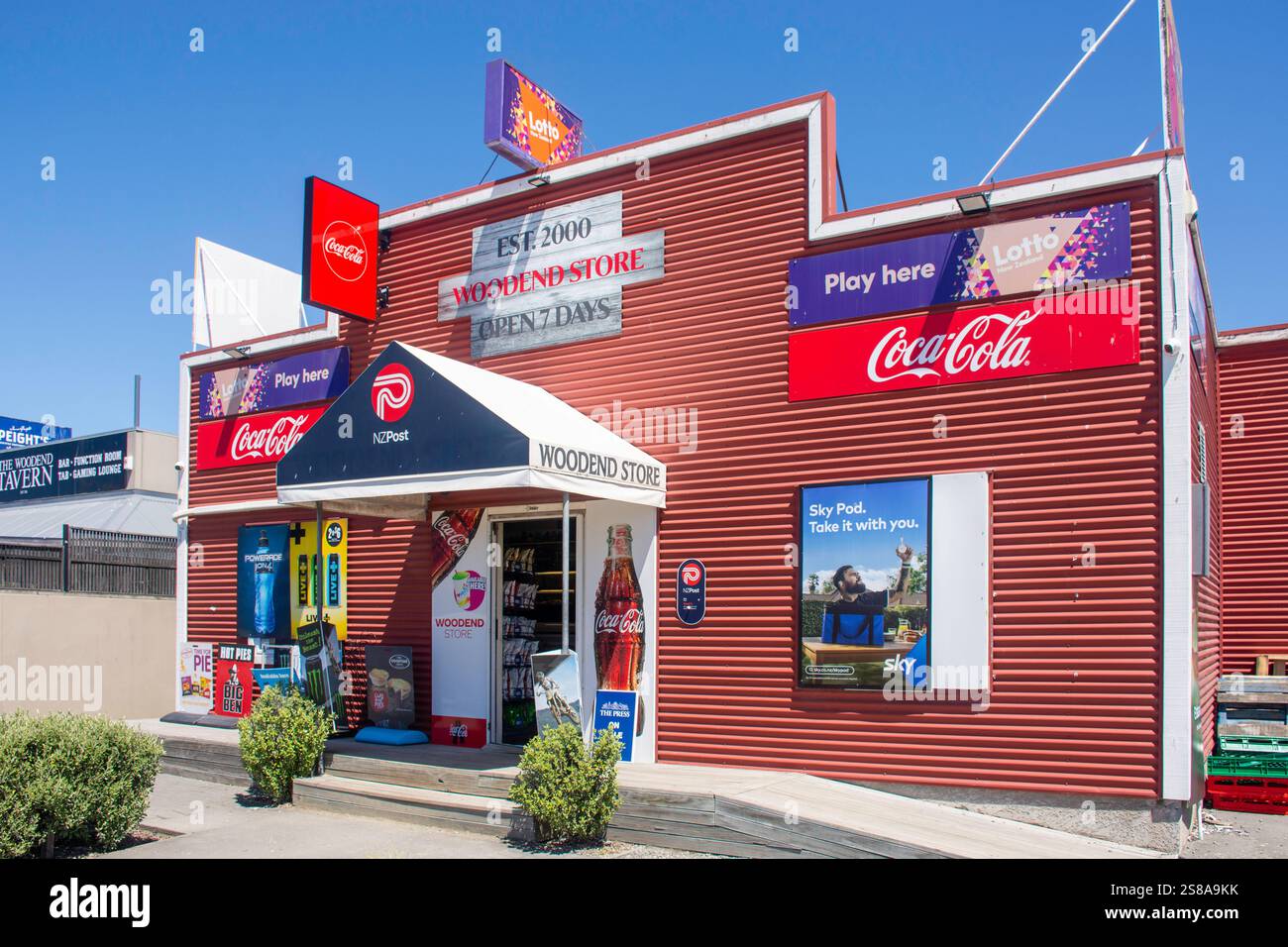 Woodend Store, Main North Road, Woodend, Waimakariri District, Canterbury Region, isola del Sud, nuova Zelanda Foto Stock