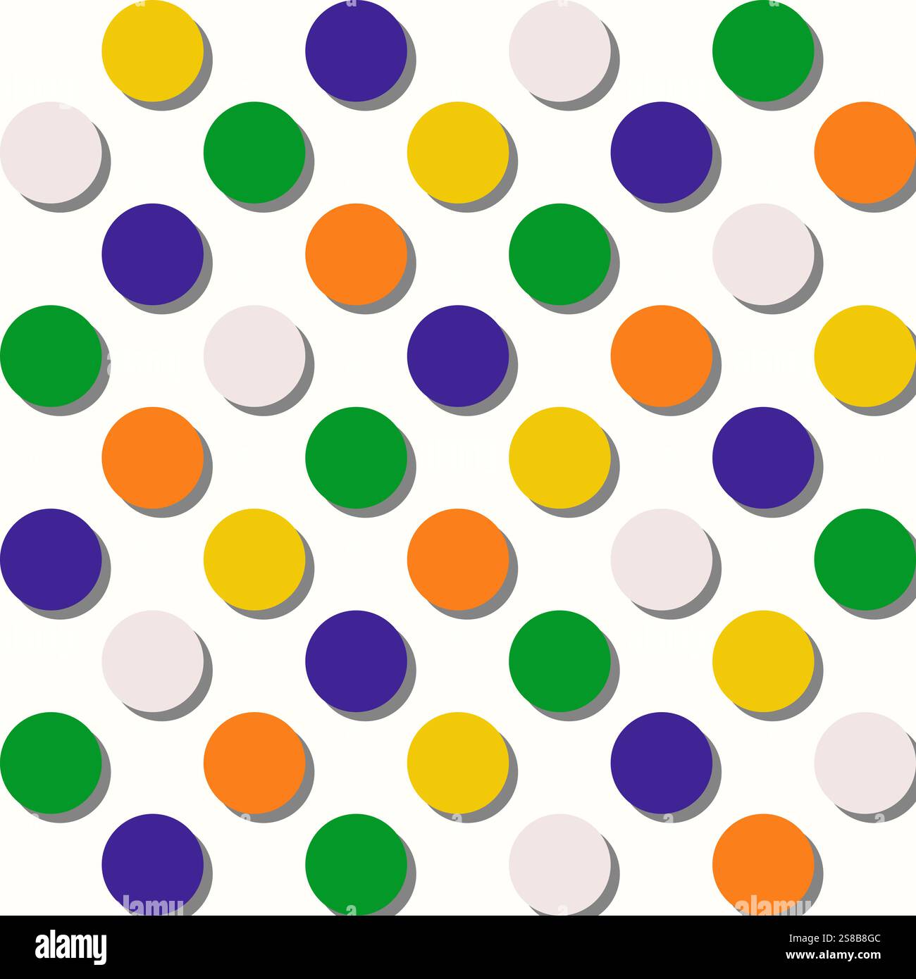 Colorato motivo di cerchi senza cuciture in colori vivaci, perfetto per design, tessuti e carte da parati moderni e di lusso. Illustrazione vettoriale di alta qualità Illustrazione Vettoriale