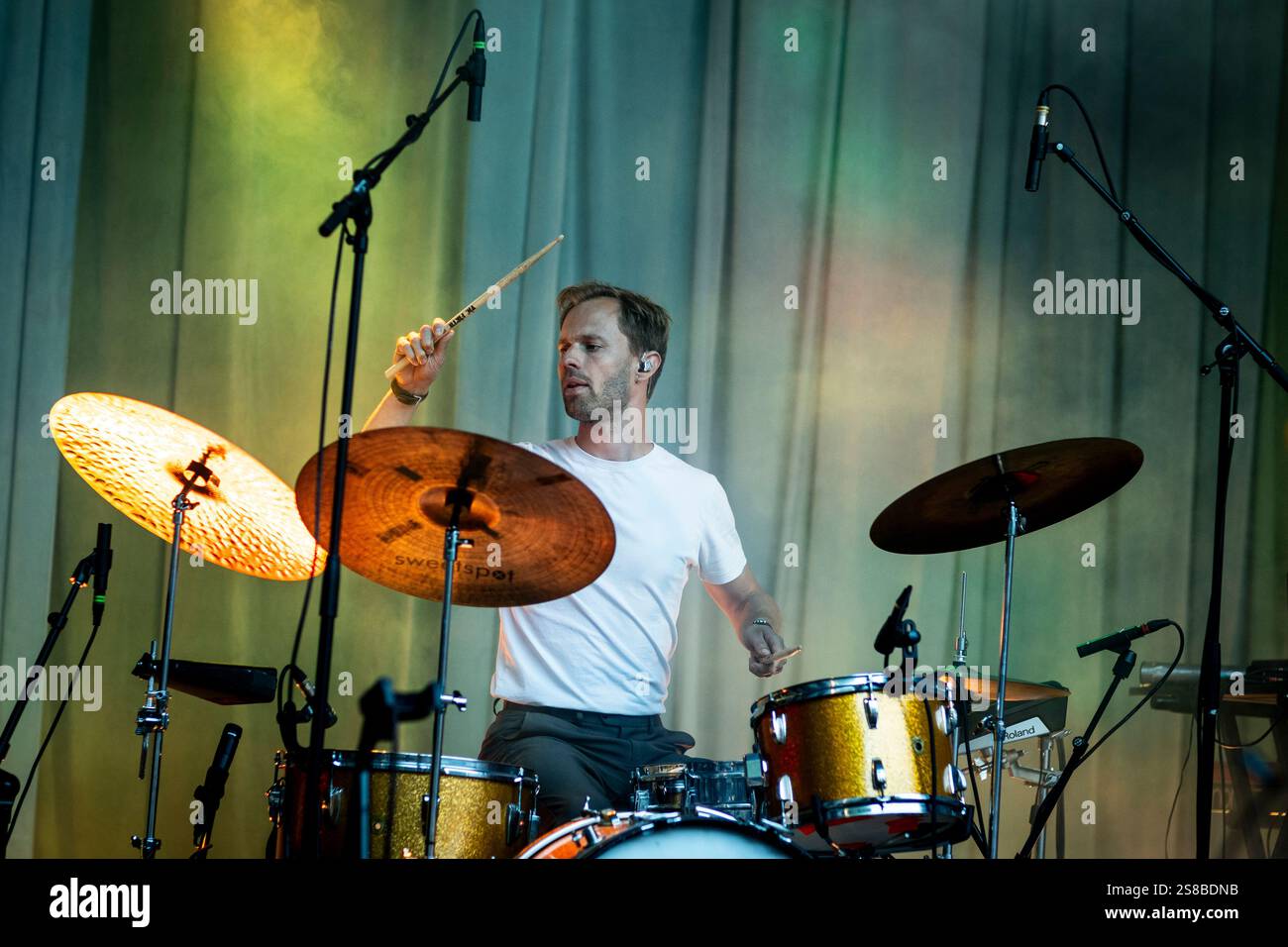 Carl Emil Petersen dal vivo in concerto al GrimFest, Aarhus, Danimarca Foto Stock
