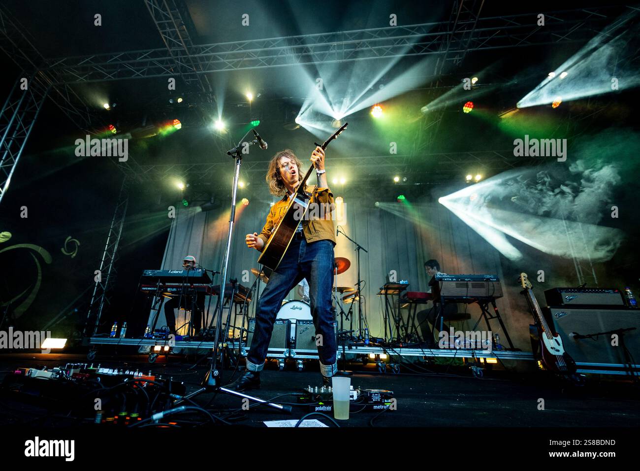 Carl Emil Petersen dal vivo in concerto al GrimFest, Aarhus, Danimarca Foto Stock