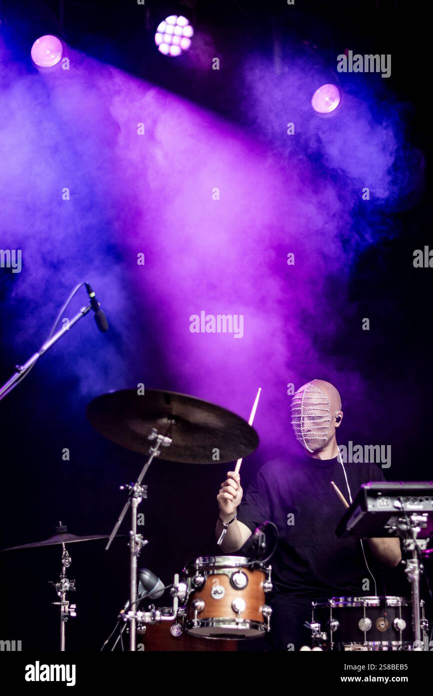 Gruppo danese døtre live in concerto al GrimFest, Aarhus, Danimarca Foto Stock