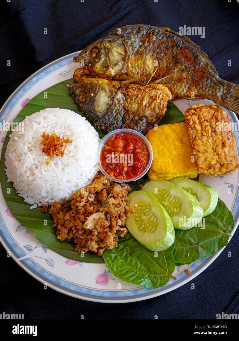 cibo sundanese Foto Stock