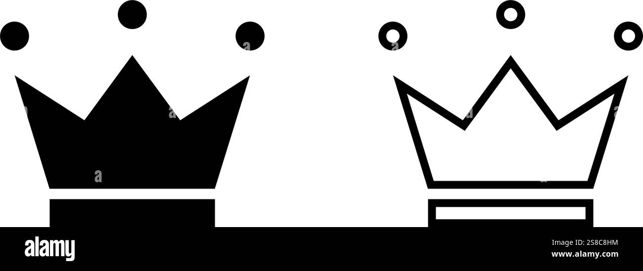 Icona Crown Design semplice Illustrazione Vettoriale