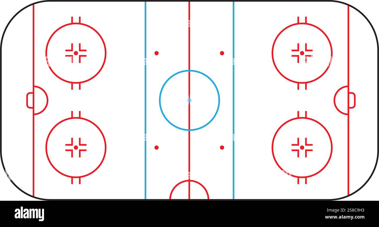 Campo da hockey, sport di squadra Illustrazione Vettoriale