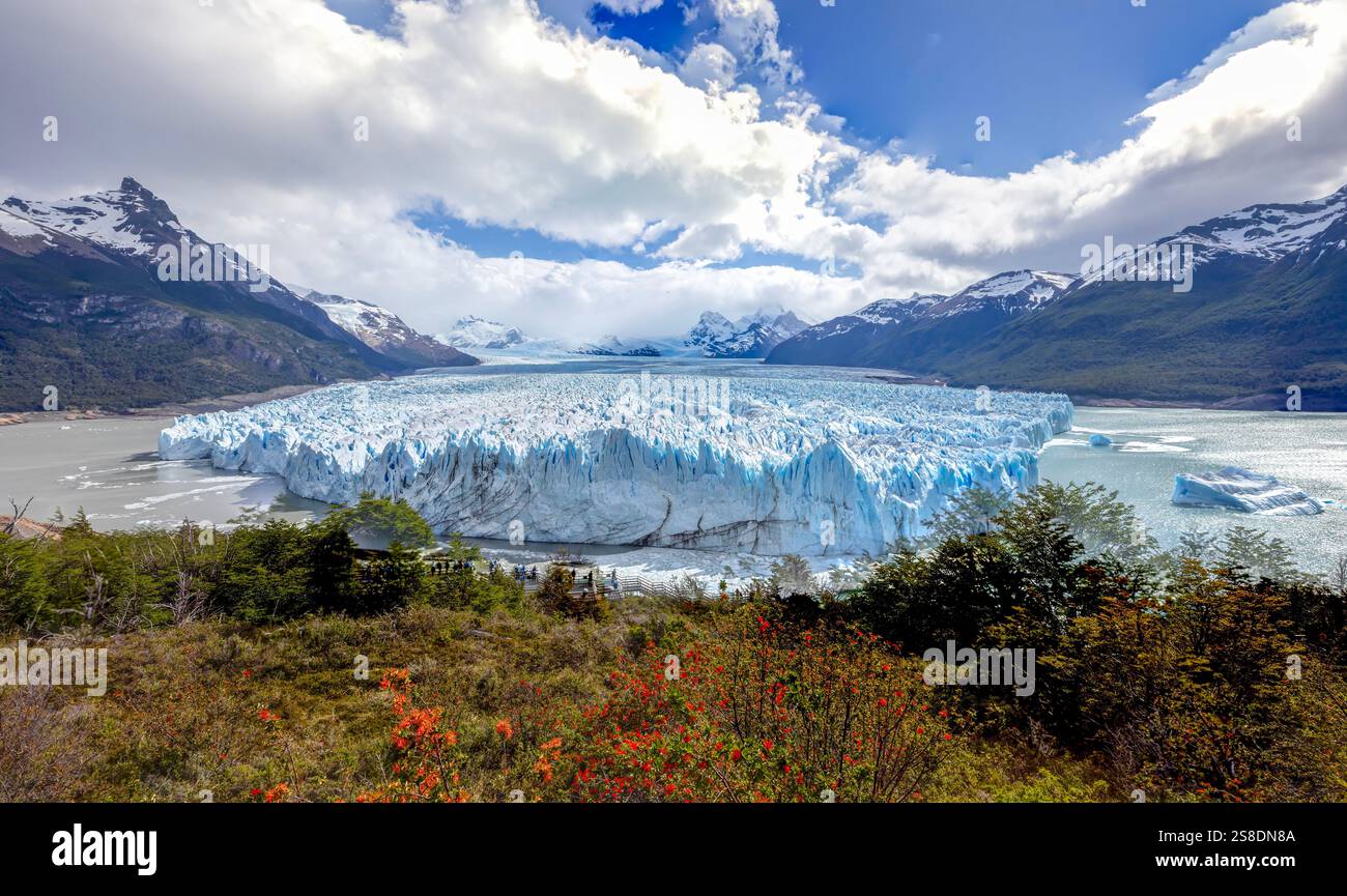 Il capolinea del ghiacciaio Perito Moreno, nel Parco Nazionale Los Glaciares, Argentina Foto Stock Il capolinea del ghiacciaio Perito Moreno, nel Parco Nazionale Los Glaciares, Argentina Foto Stock