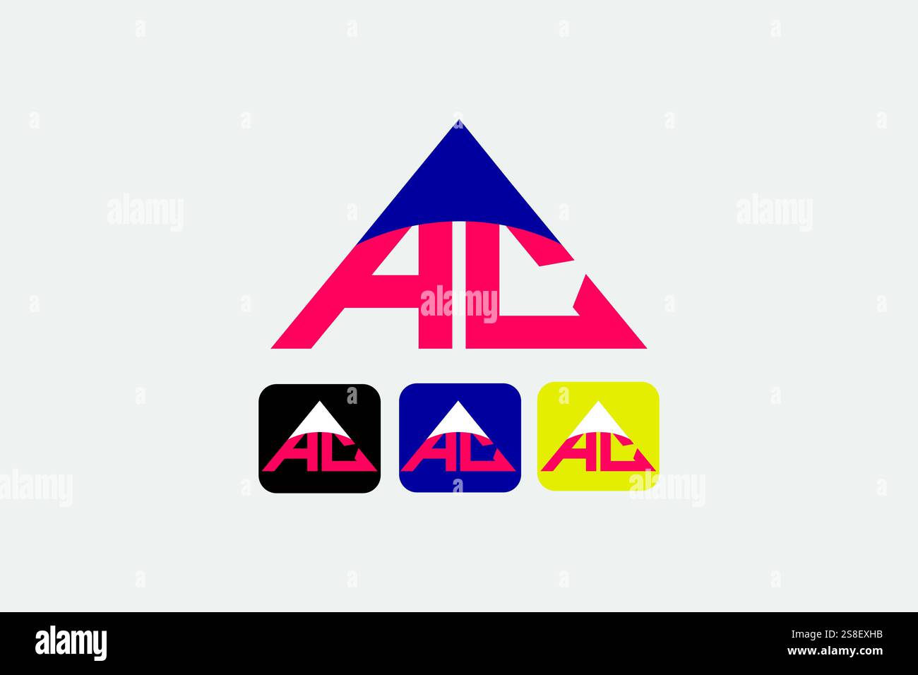 AC Logo Design Professional e Classic Illustrazione Vettoriale