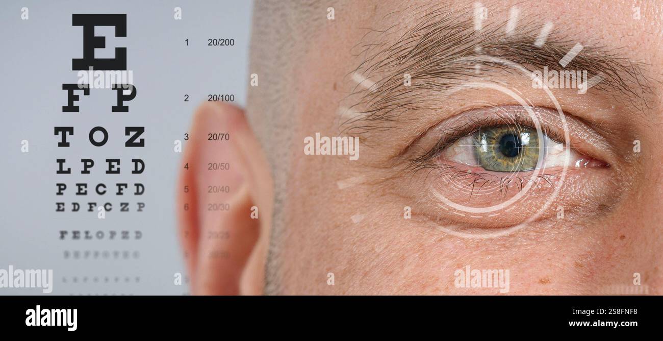 bel primo piano dell'occhio umano Foto Stock