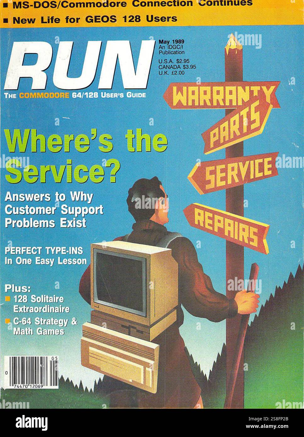 1989 può PUBBLICARE l'annuncio della rivista Commodore Foto Stock