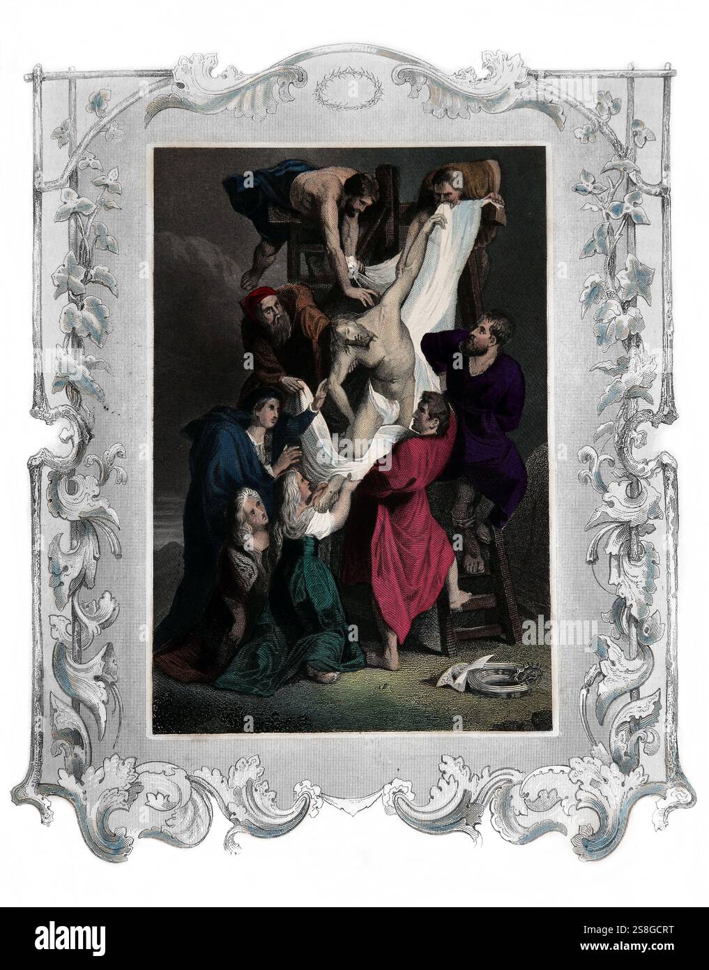 Illustrazione del decente dalla Croce dell'edizione 1850 della vita di Cristo di Fleetwood - la vita di nostro Signore e Salvatore Gesù Cristo è un ACC Foto Stock Illustrazione del decente dalla Croce dell'edizione 1850 della vita di Cristo di Fleetwood - la vita di nostro Signore e Salvatore Gesù Cristo è un ACC Foto Stock