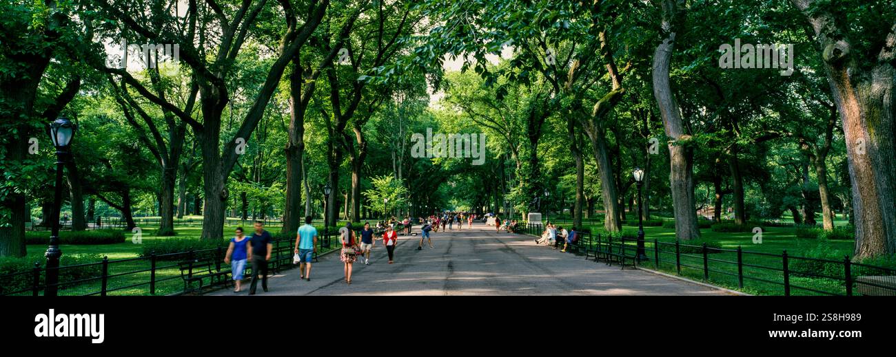 Passeggiata letteraria, Central Park, New York, NY, USA Foto Stock