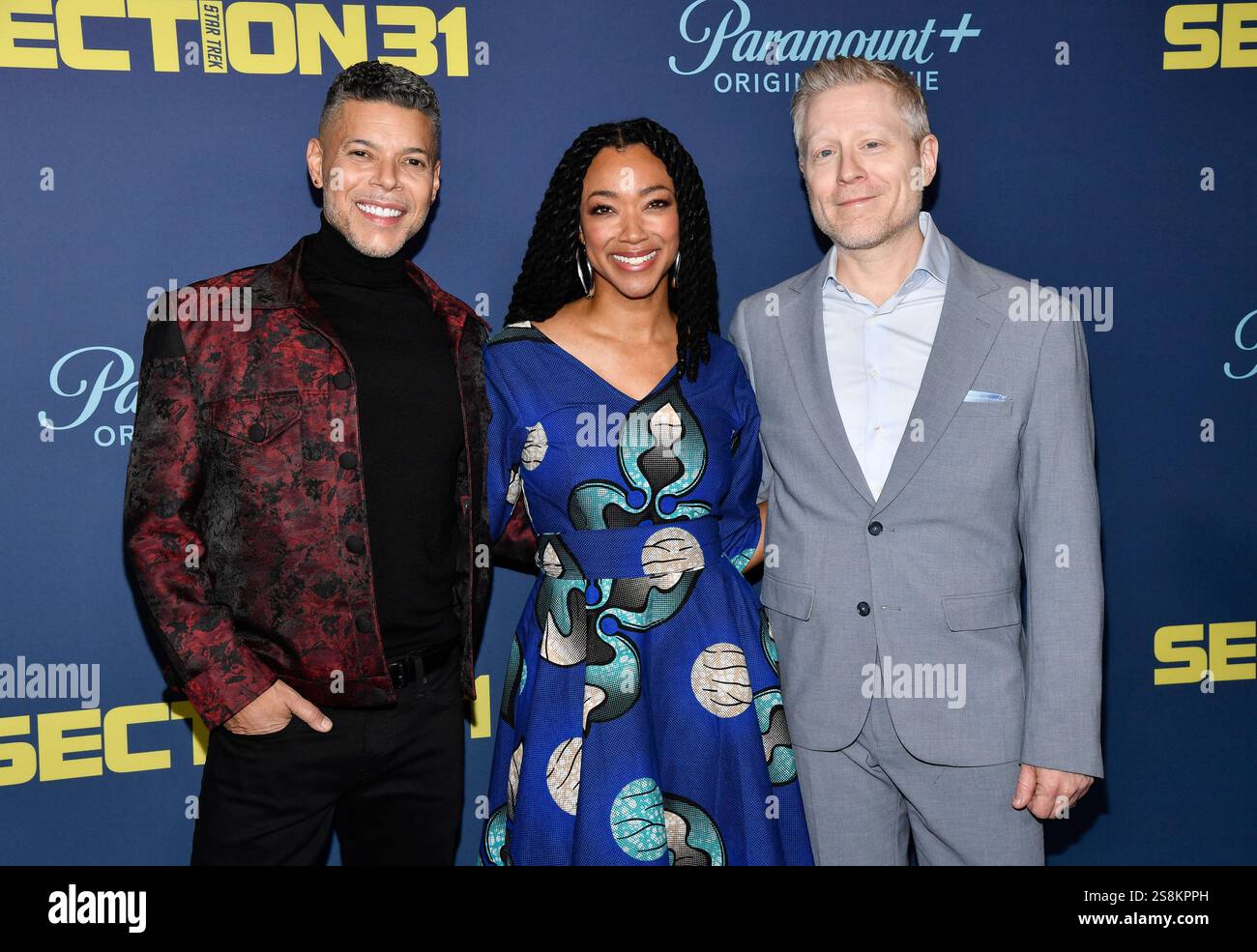 Wilson Cruz, left, Sonequa Martin-Green and Anthony Rapp attend the ...