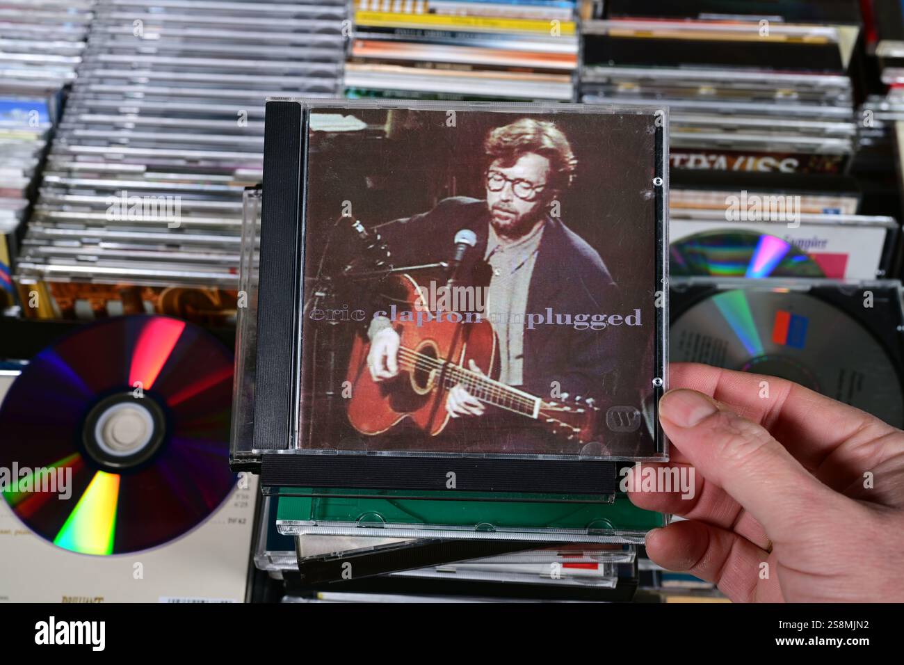 Album CD: Eric Clapton - Unplugged Foto Stock