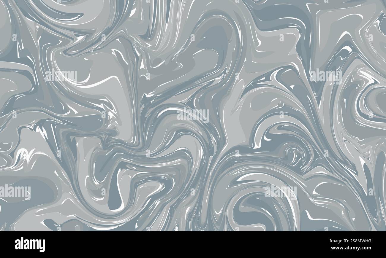 Gradiente dinamico liquido onde di colore sfondo geometrico . Set di texture di marmo fluido e pittura acrilica fluida su tela. Disegni per copertine. Illustrazione Vettoriale
