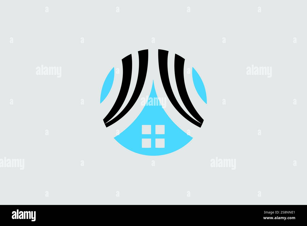 Real Estate Logo Design Professional & Classic Illustrazione Vettoriale