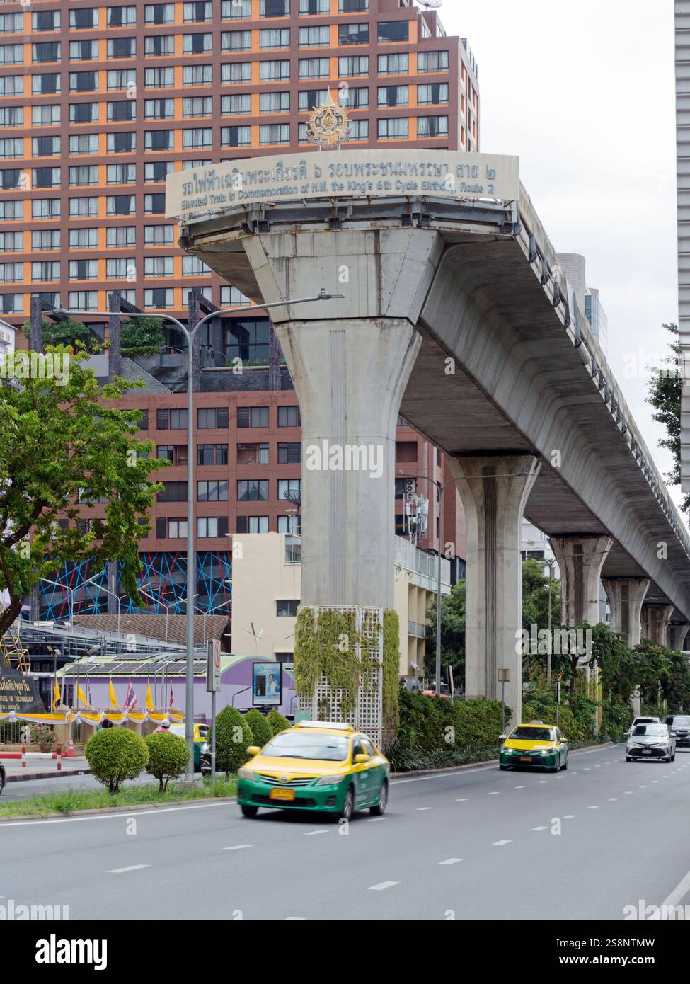 Il terminal della linea Skytrain di Bangkok, Sukkhumvit/Bangkok Foto Stock