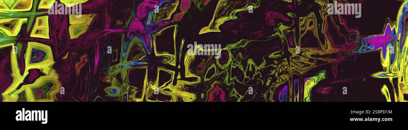 Colori astratti che dipingono lo sfondo di un'illustrazione digitale Foto Stock