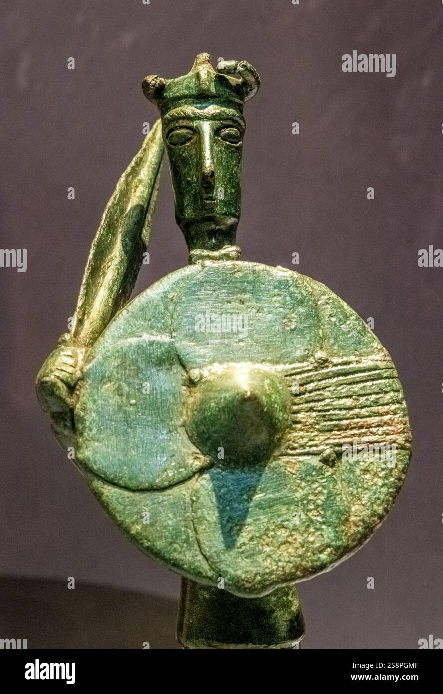 Figure storiche e opere d'arte esposte nel museo archeologico, Museo Archeologico Nazionale, Cagliari, Europa, città metropolitana di Caglia Foto Stock