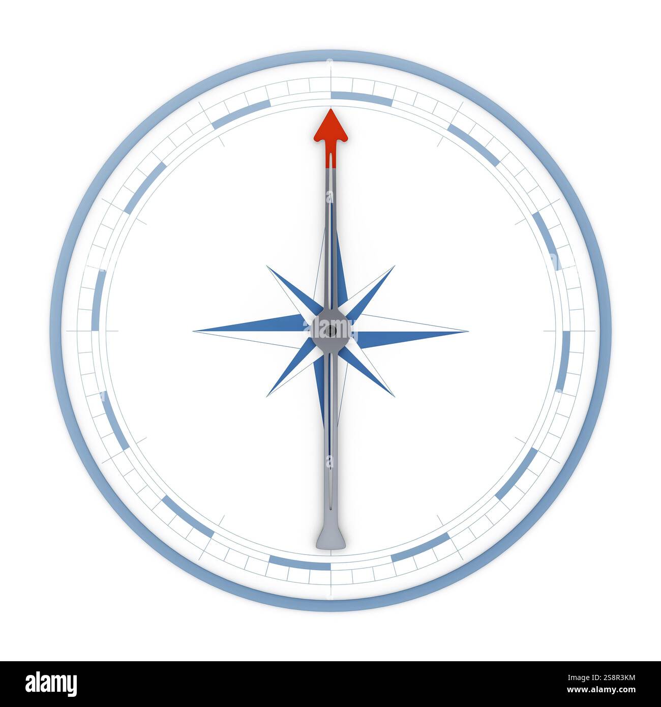 Una immagine di un bel blu bussola Foto Stock