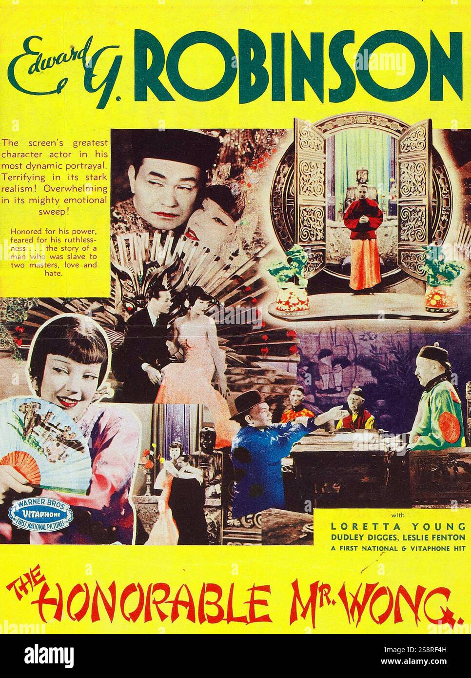 The Honourable Mr. Wong' con Edward G Robinson un film del 1932 conosciuto anche come 'The Hatchet Man'. Foto Stock