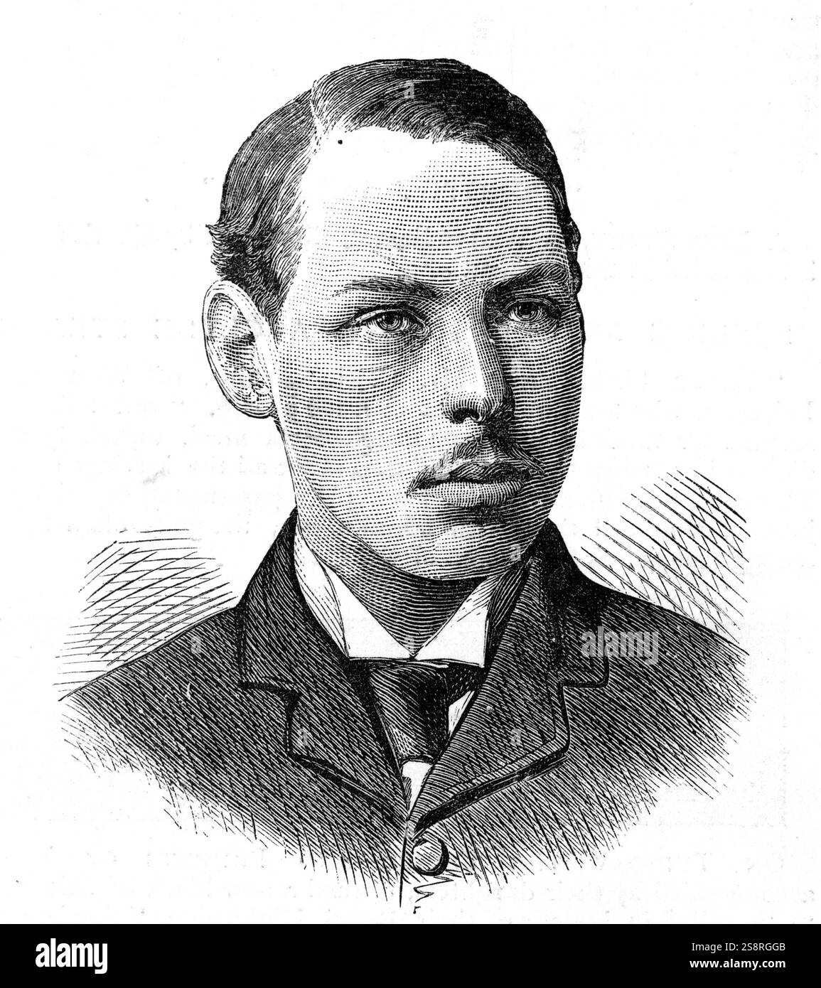 Ritratto di William Fleetwood Sheppard (1863-1936) Australian-British funzionario, matematico e studioso di statistica. Datata del XIX secolo Foto Stock