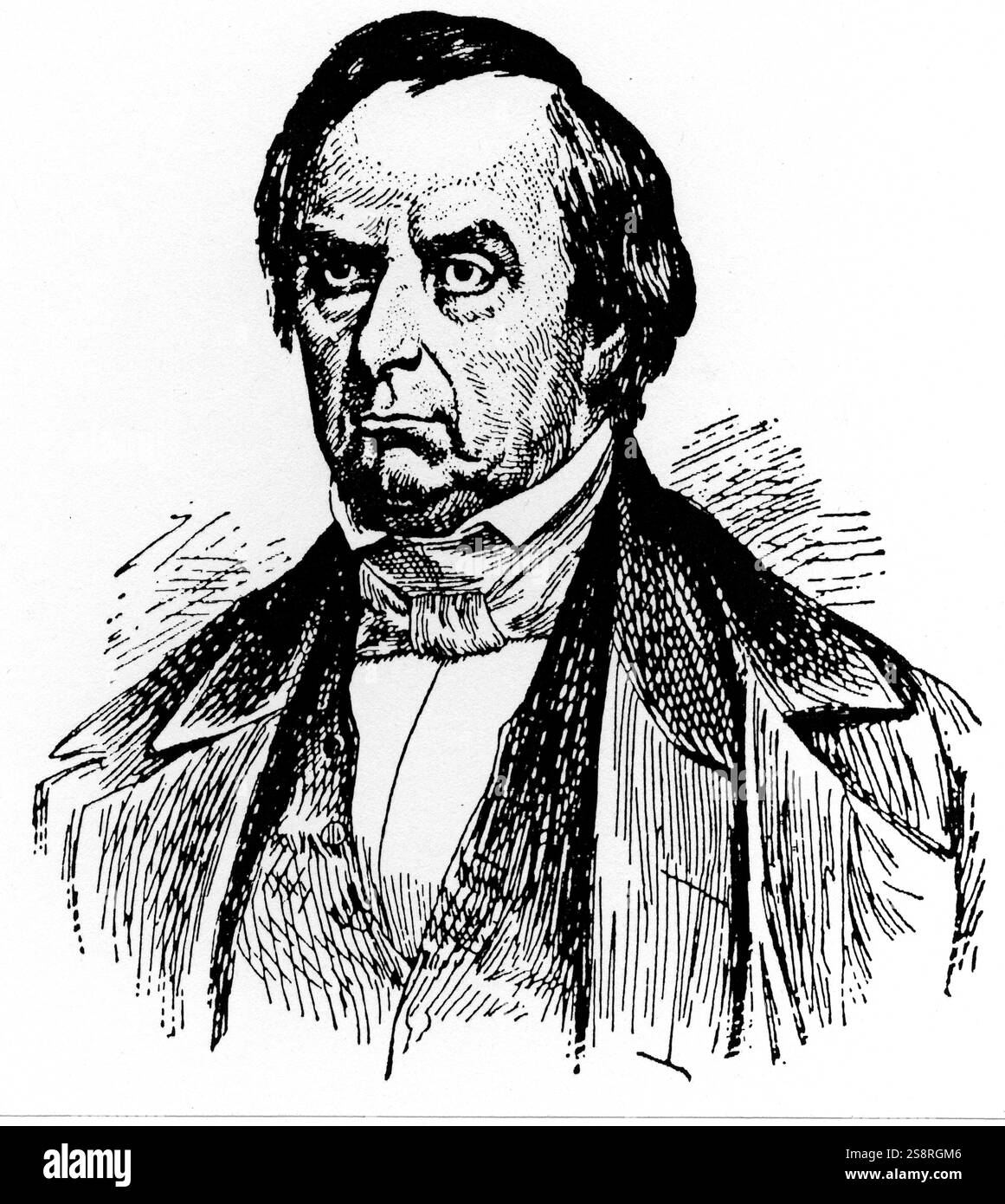 Ritratto di Noah Webster (1758-1843) un americano lessicografo, textbook Pioneer, in lingua inglese ortografia reformer, scrittore politico, editor e prolifico autore. Datata del XIX secolo Foto Stock