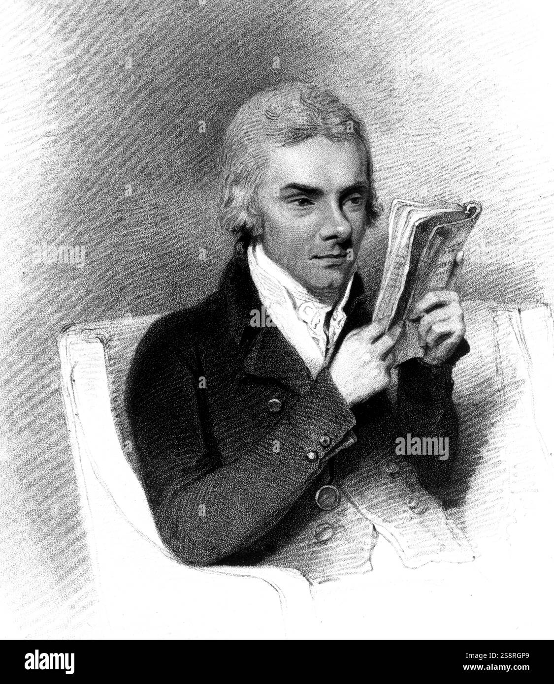 Ritratto di William Wilberforce (1759-1833) un politico inglese, filantropo e un leader del movimento per sradicare la tratta degli schiavi. Datata del XIX secolo Foto Stock